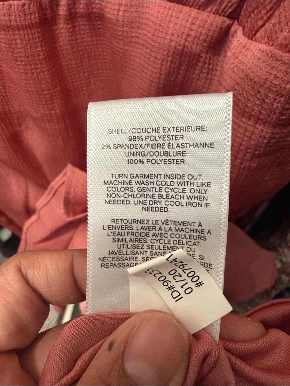 EXPRESS | Ruched Ruffle Faux Wrap Mini Dress - Picture 7 of 7